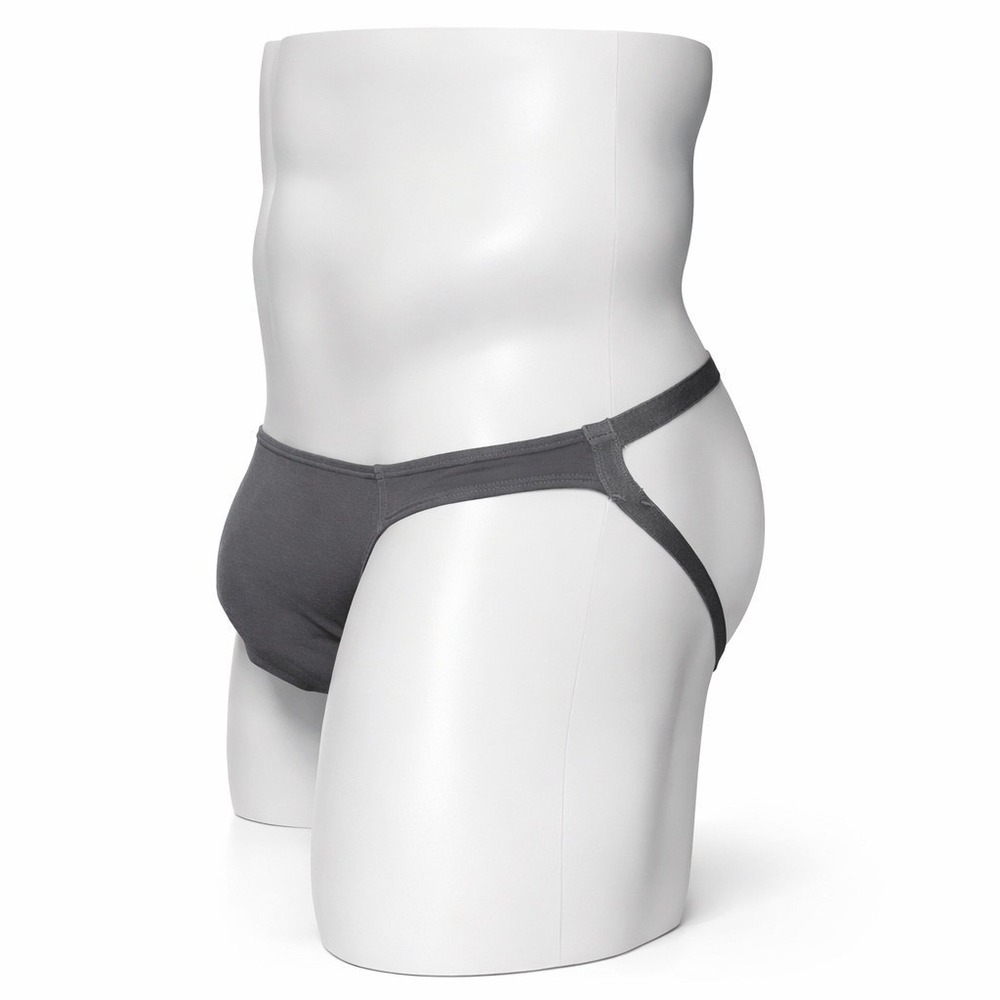 Andrew Christian Small (28-31) Almost Naked No-Show Jock Steel Grey Bamboo 93423